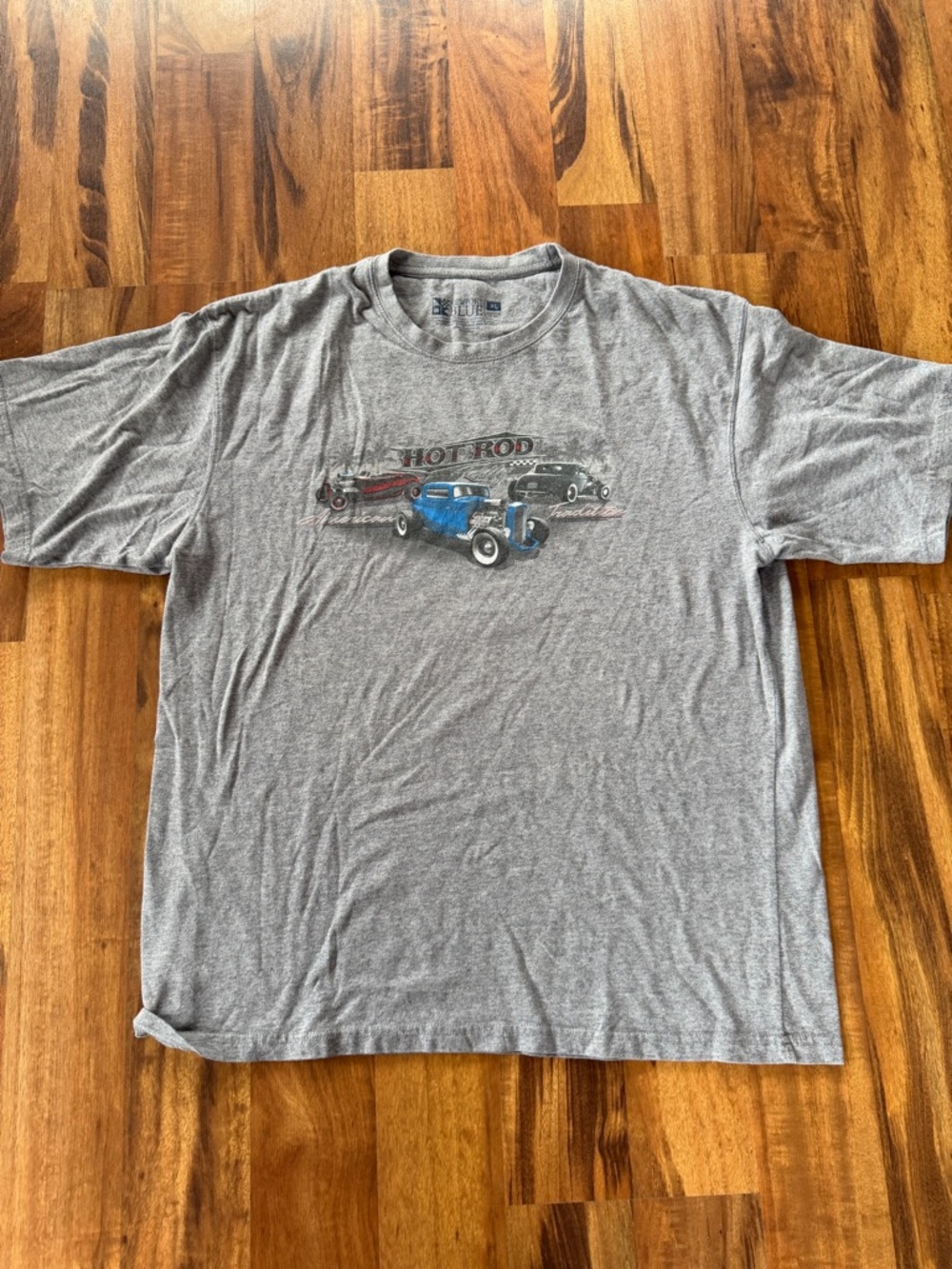Newport Gray Short Sleeve Tee with Hot Rod Graphic